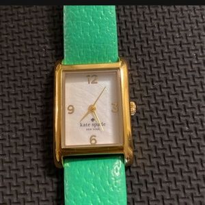 Kate Spade Green/Gold Square watch
